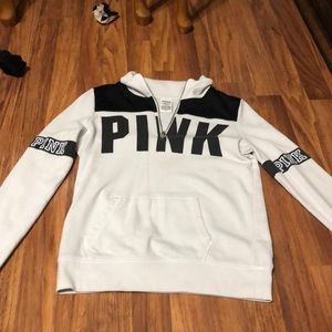 A PINK  white jacket with no hoodie